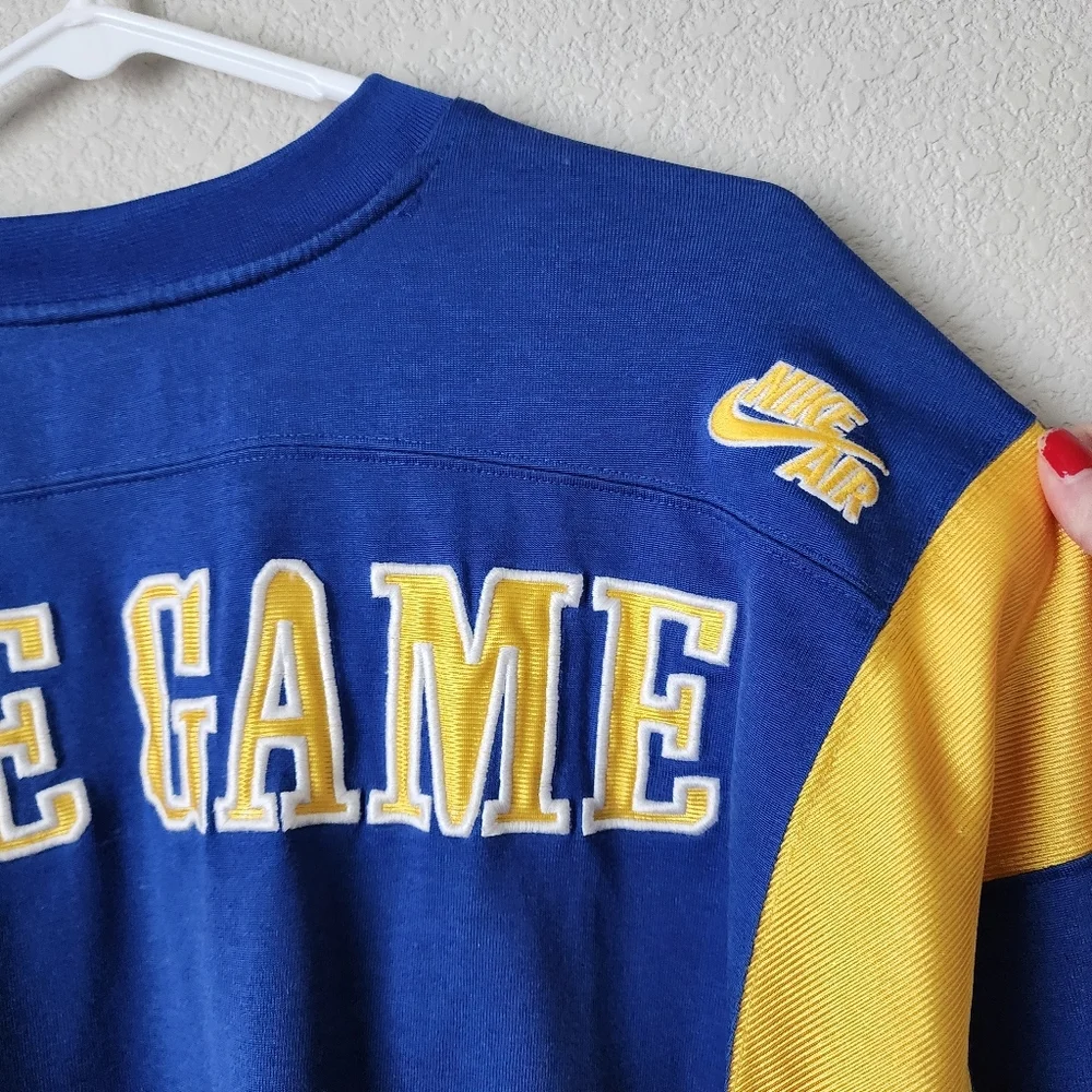 NIKE AIR x VINTAGE The Game Jersey in Blue / Gold Yellow Size‎ L
